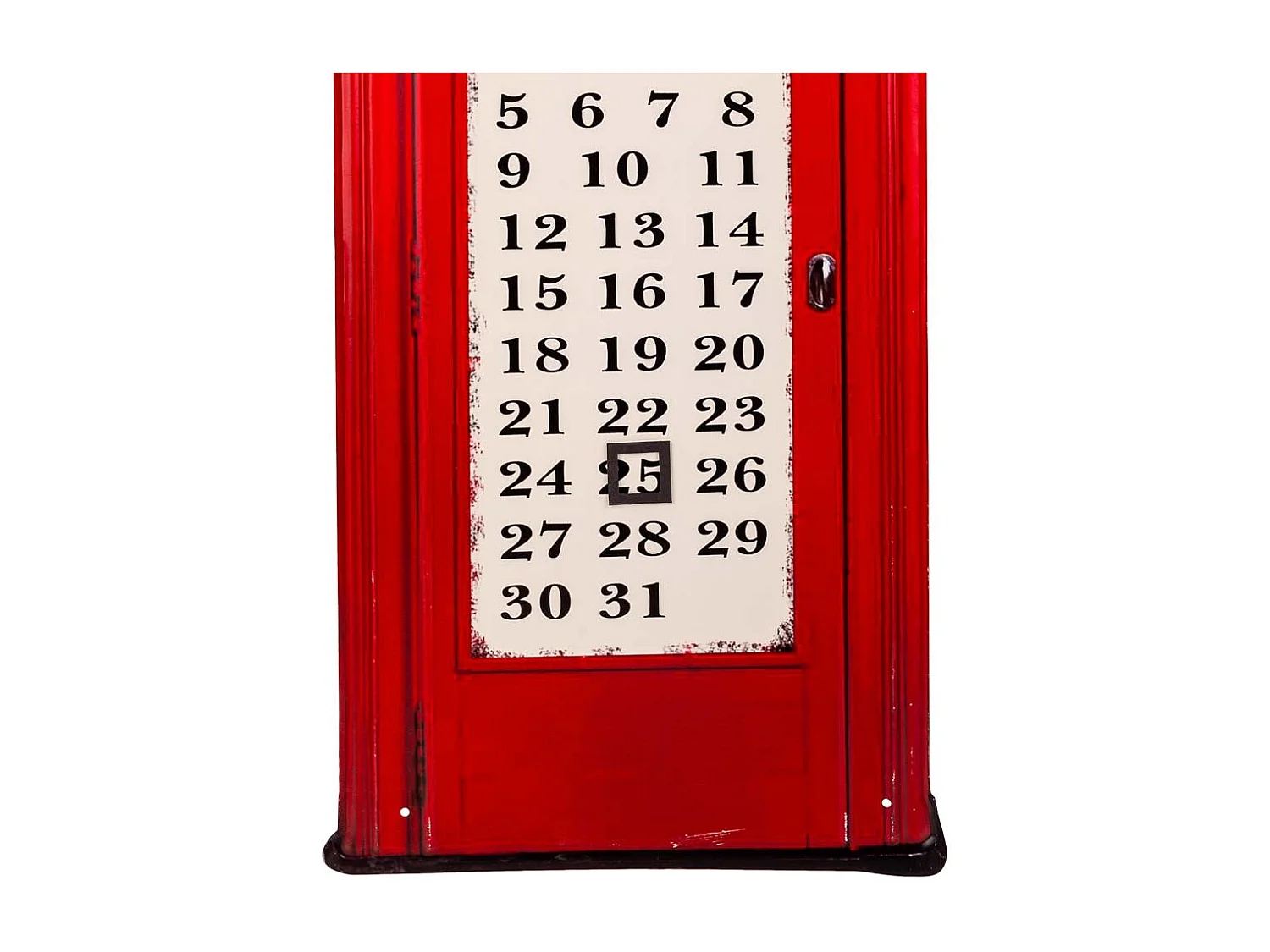 Placa de metal vermelha 75x30x0,6