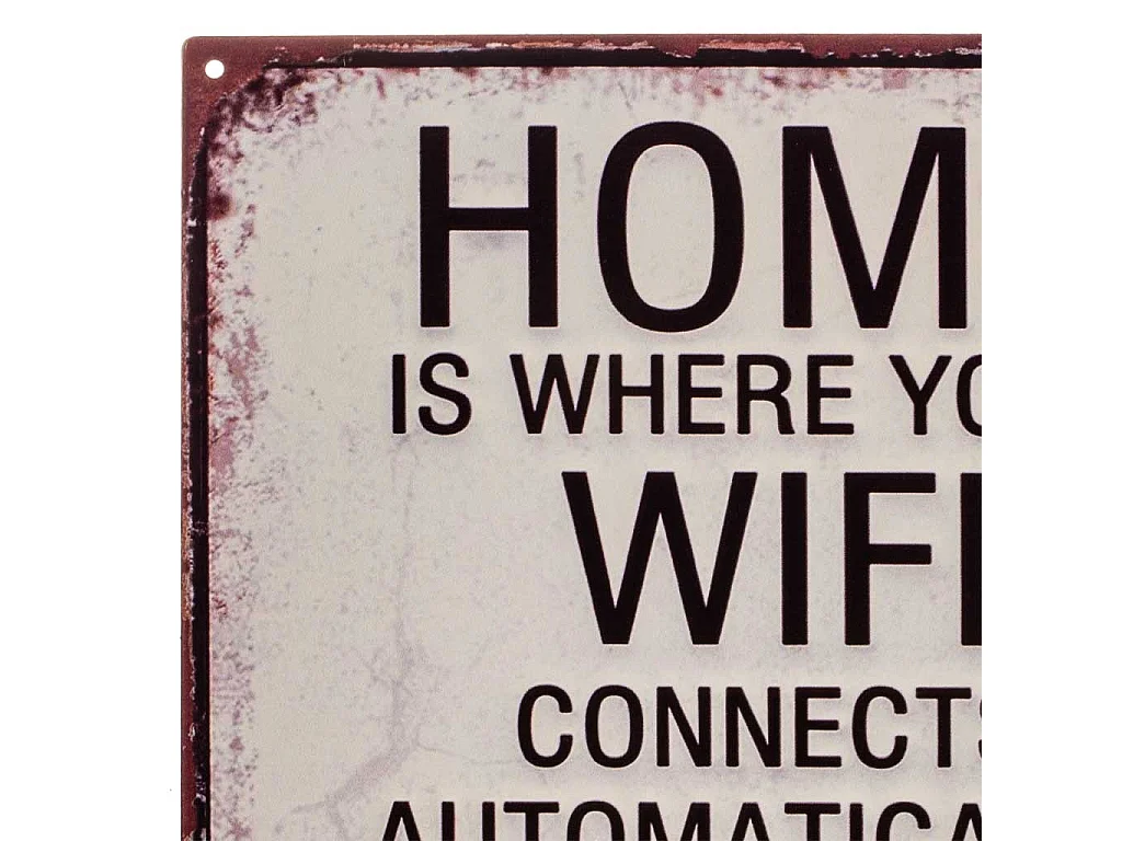 Placa de parede em metal branco 25x33x0,06