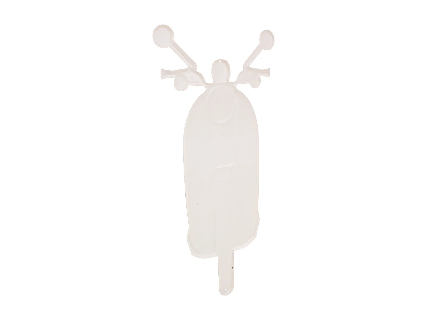 Placa de parede metálica vermelha 27x50x0,06