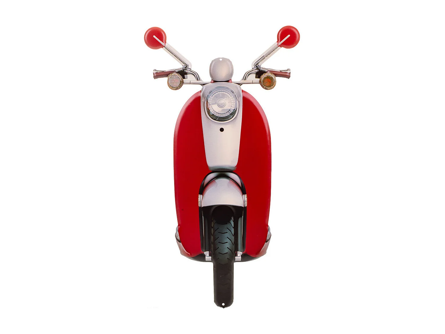 Rote Metallwandplatte 27x50x0,06h cm