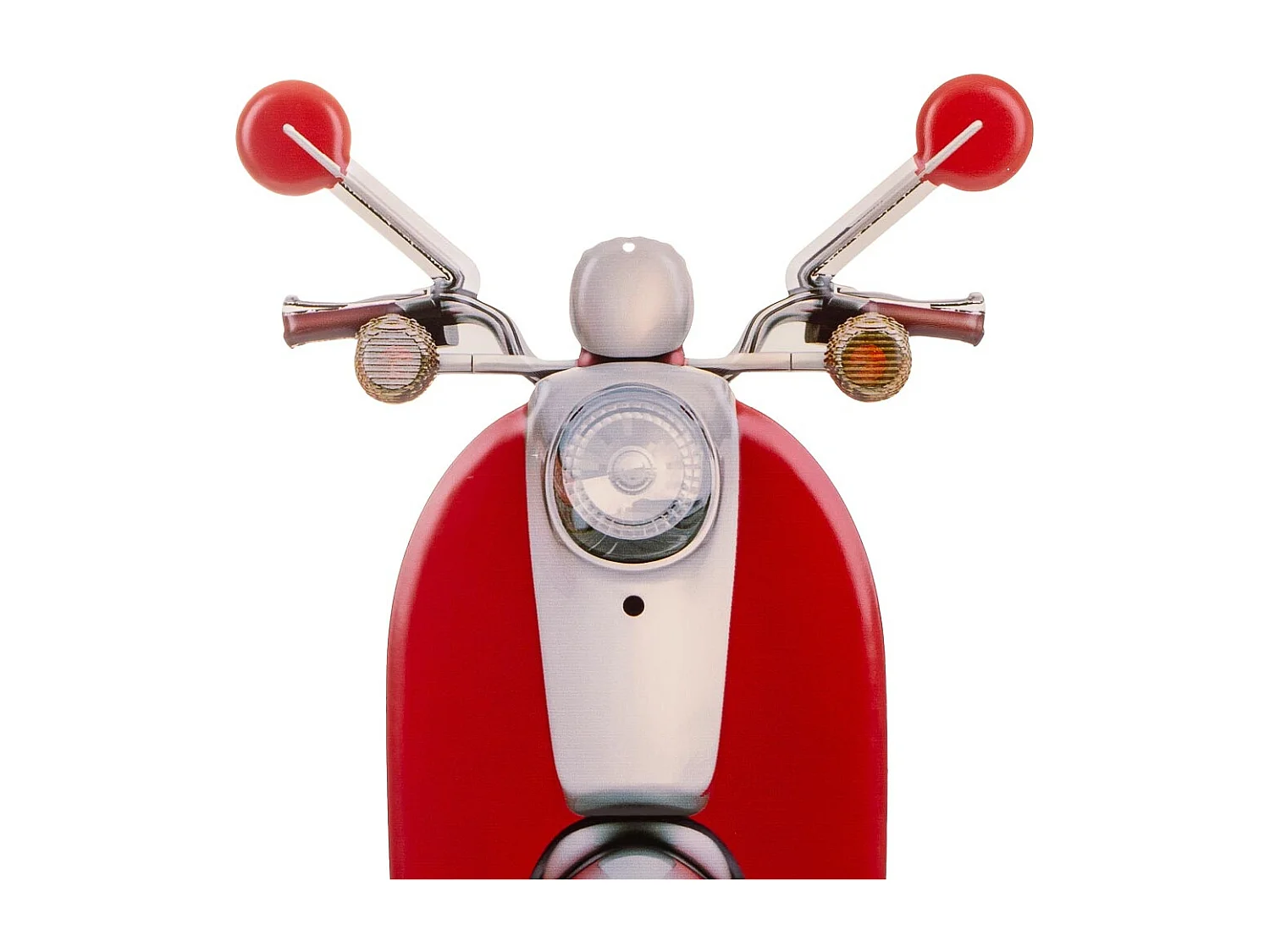 Rote Metallwandplatte 27x50x0,06h cm