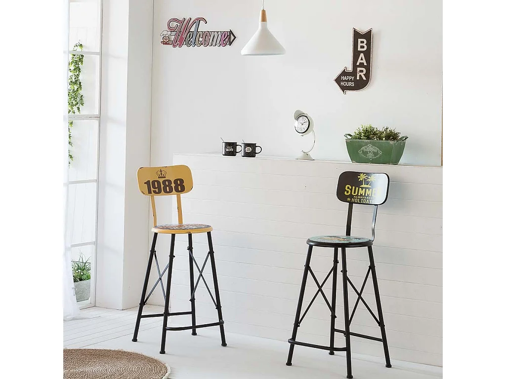 Placa de de pared de metal negra 19x50x0,6h cm