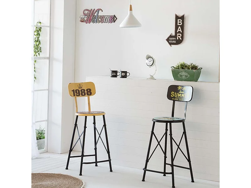 Placa de de pared de metal negra 19x50x0,6h cm