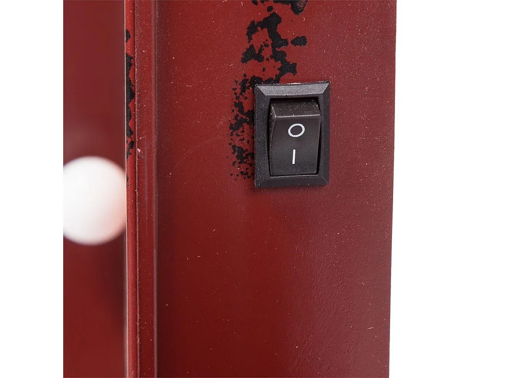 Placa de parede plástica vermelha luminosa 43x64x10h cm