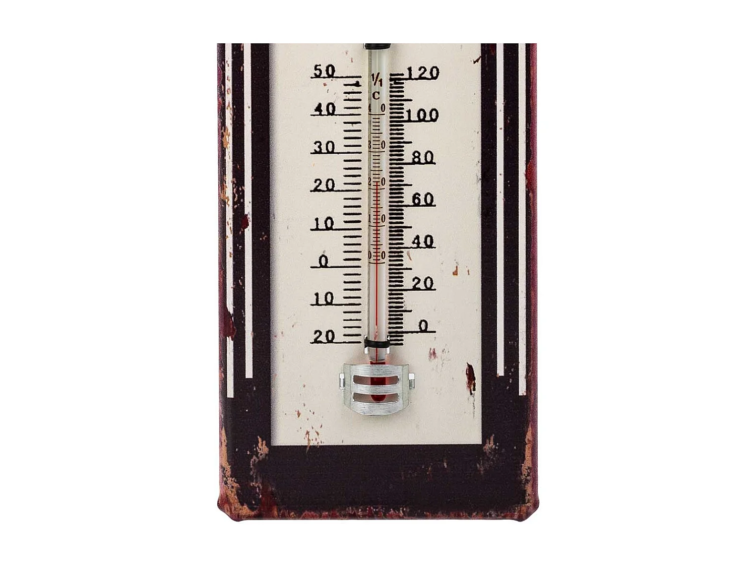 Termometro de pared de metal negro 29x10x1