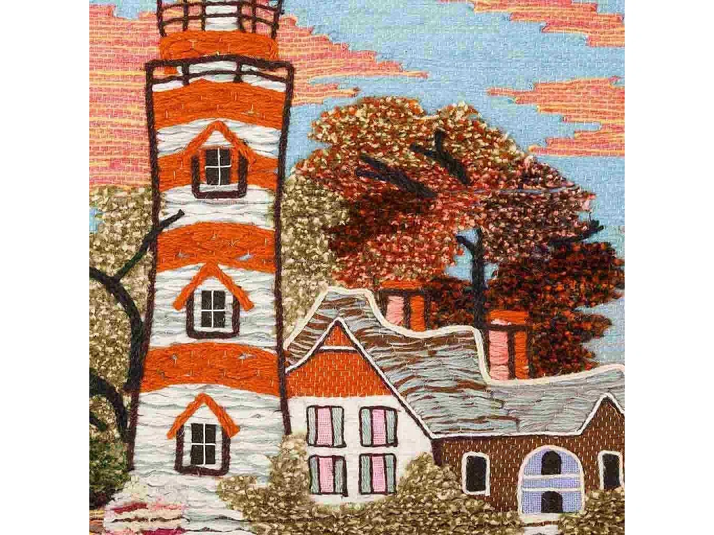 Tapisserie en jute tissée décorative 80x100