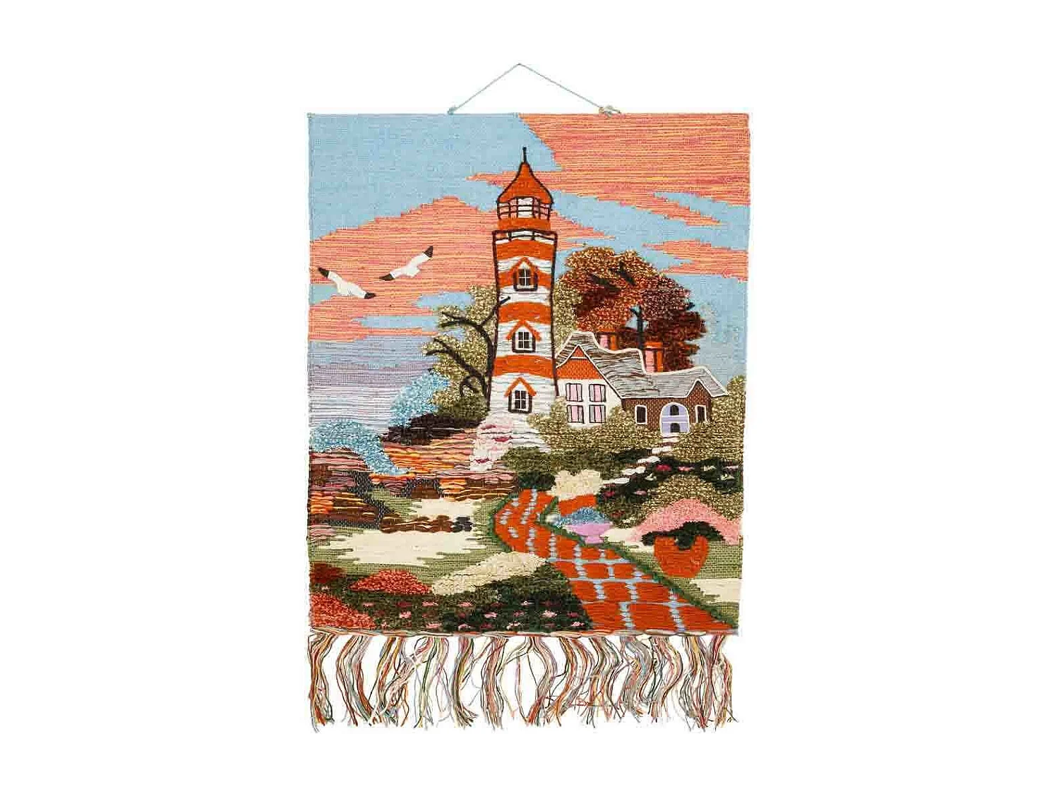 Tapeçaria decorativa de juta tecida 80x100cm