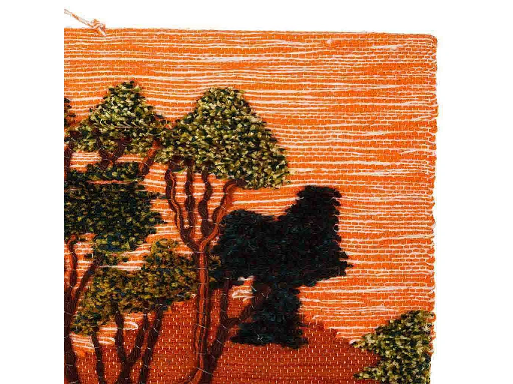 Tapisserie en jute tissée décorative 100x80