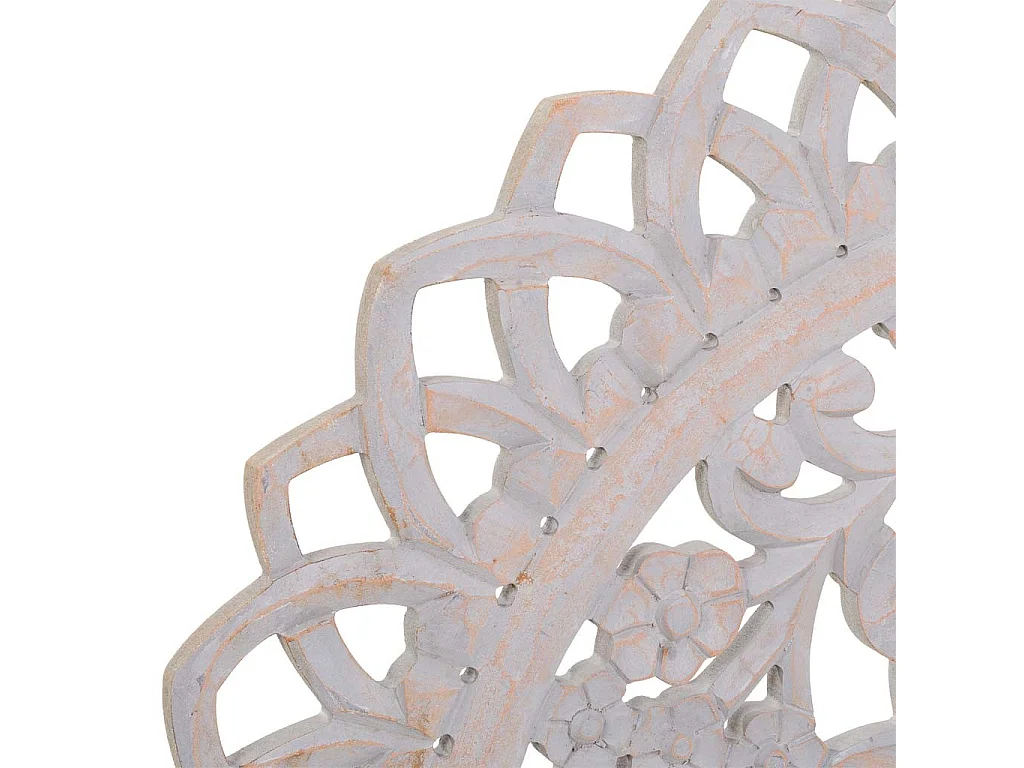 Mural en bois sculpté gris 90x3x90h