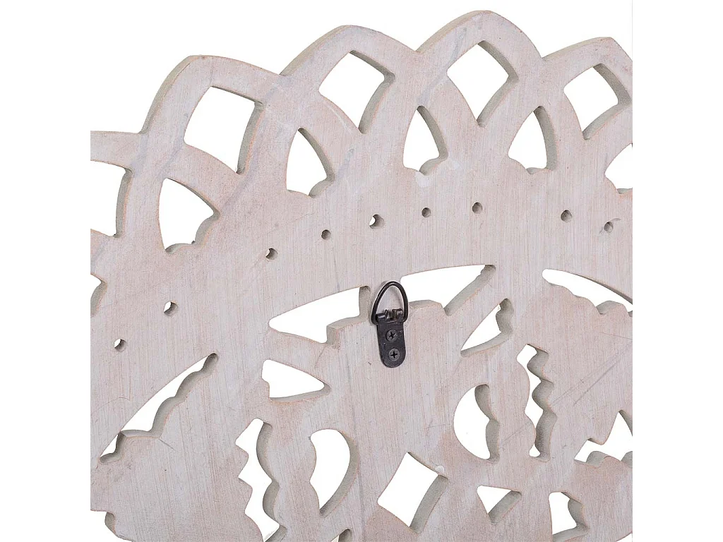 Mural en bois sculpté gris 90x3x90h