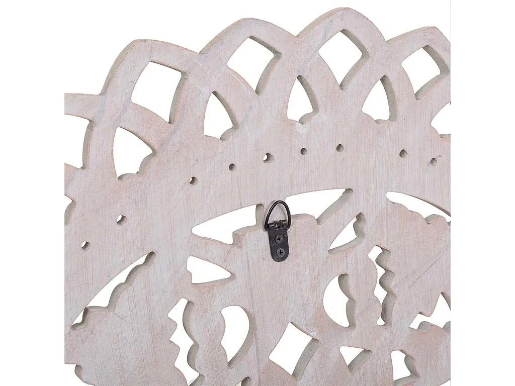 Mural en bois sculpté gris 90x3x90h