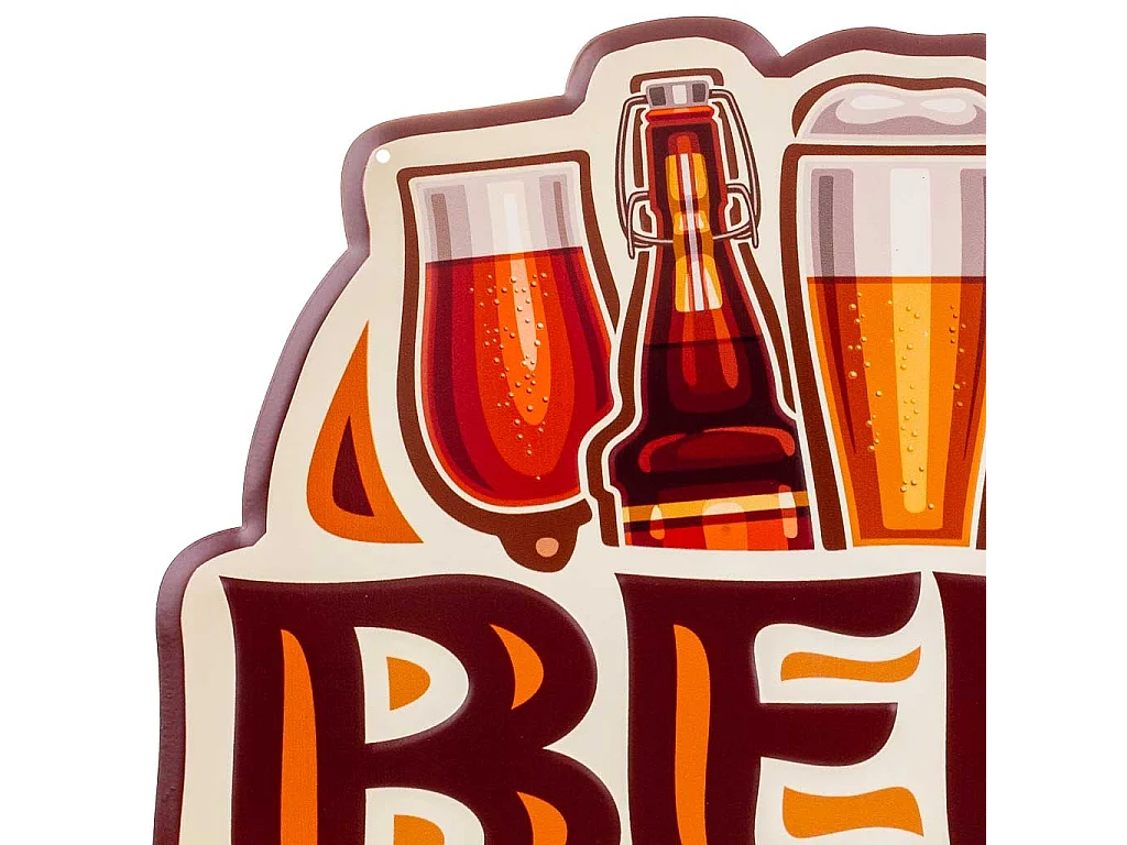 Braune Metallwandplatte 39x50x1h cm