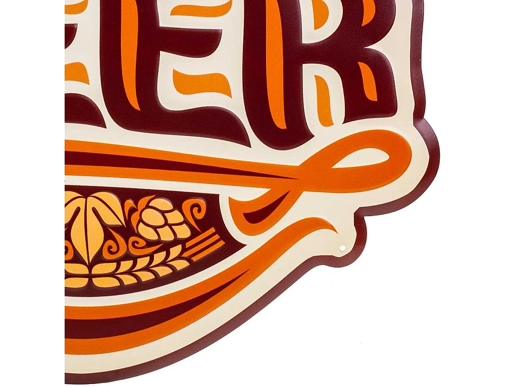 Braune Metallwandplatte 39x50x1h cm