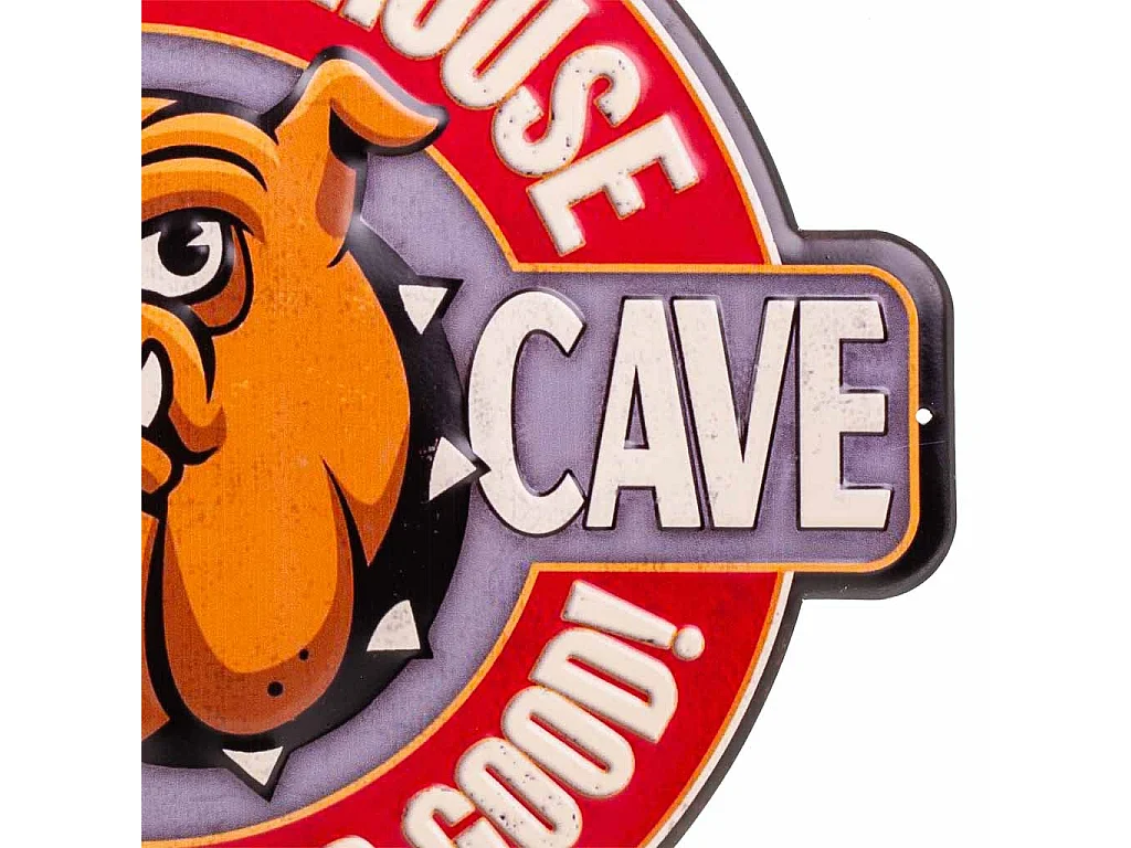 Placa de parede metálica vermelha 45x38x0,06