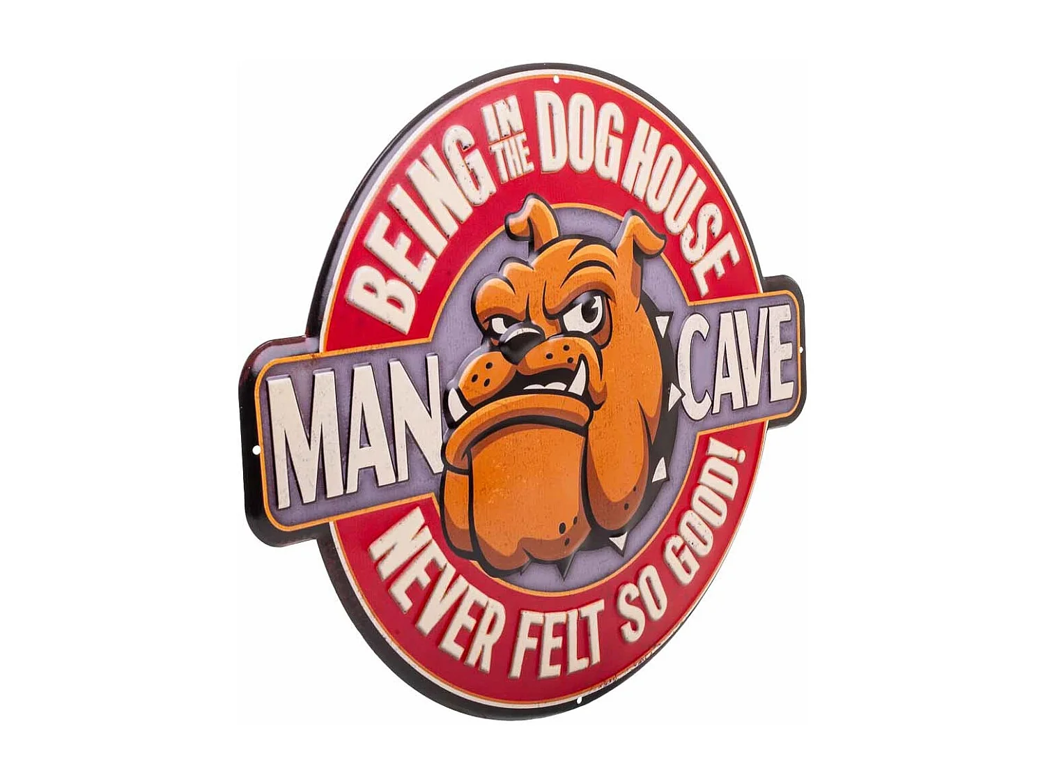 Rote Metallwandplatte 45x38x0,06h cm