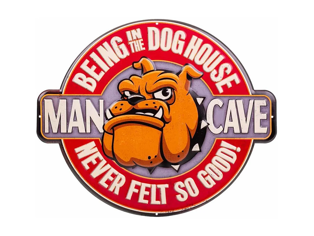 Rote Metallwandplatte 45x38x0,06h cm