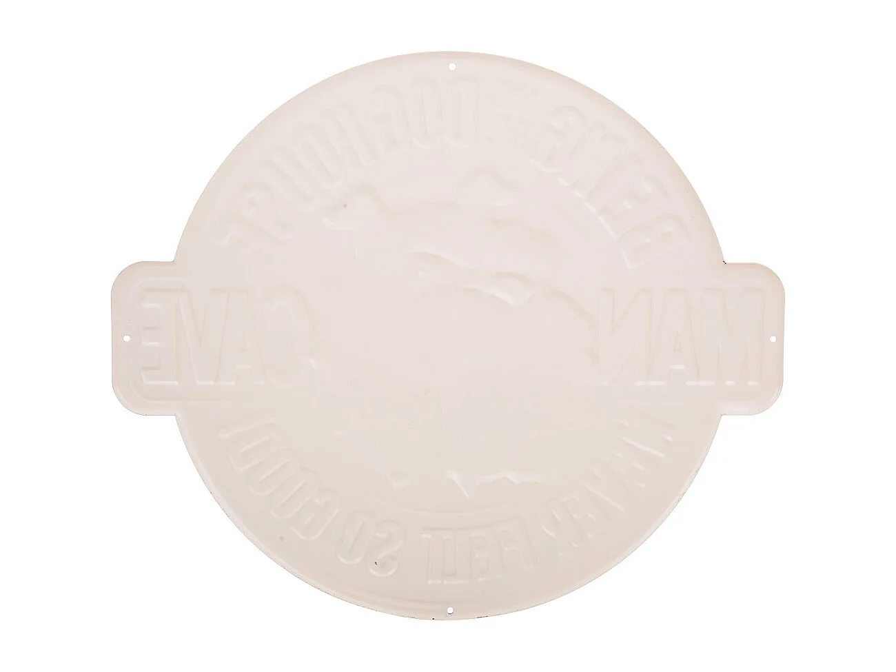 Placa de de pared de metal roja 45x38x0,06