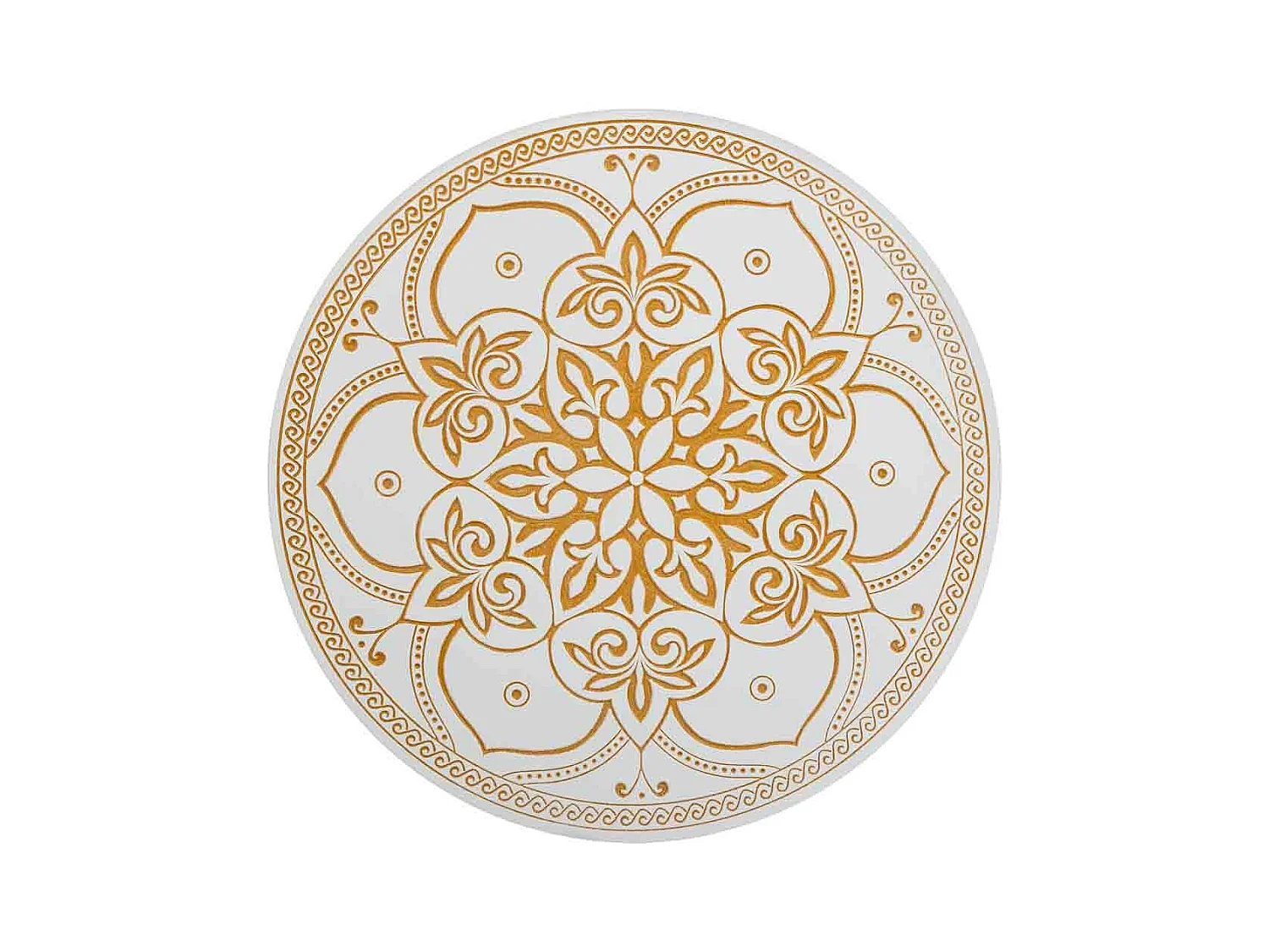 Weiß geschnitzte dekorative Holzplatte 60x2x60h cm