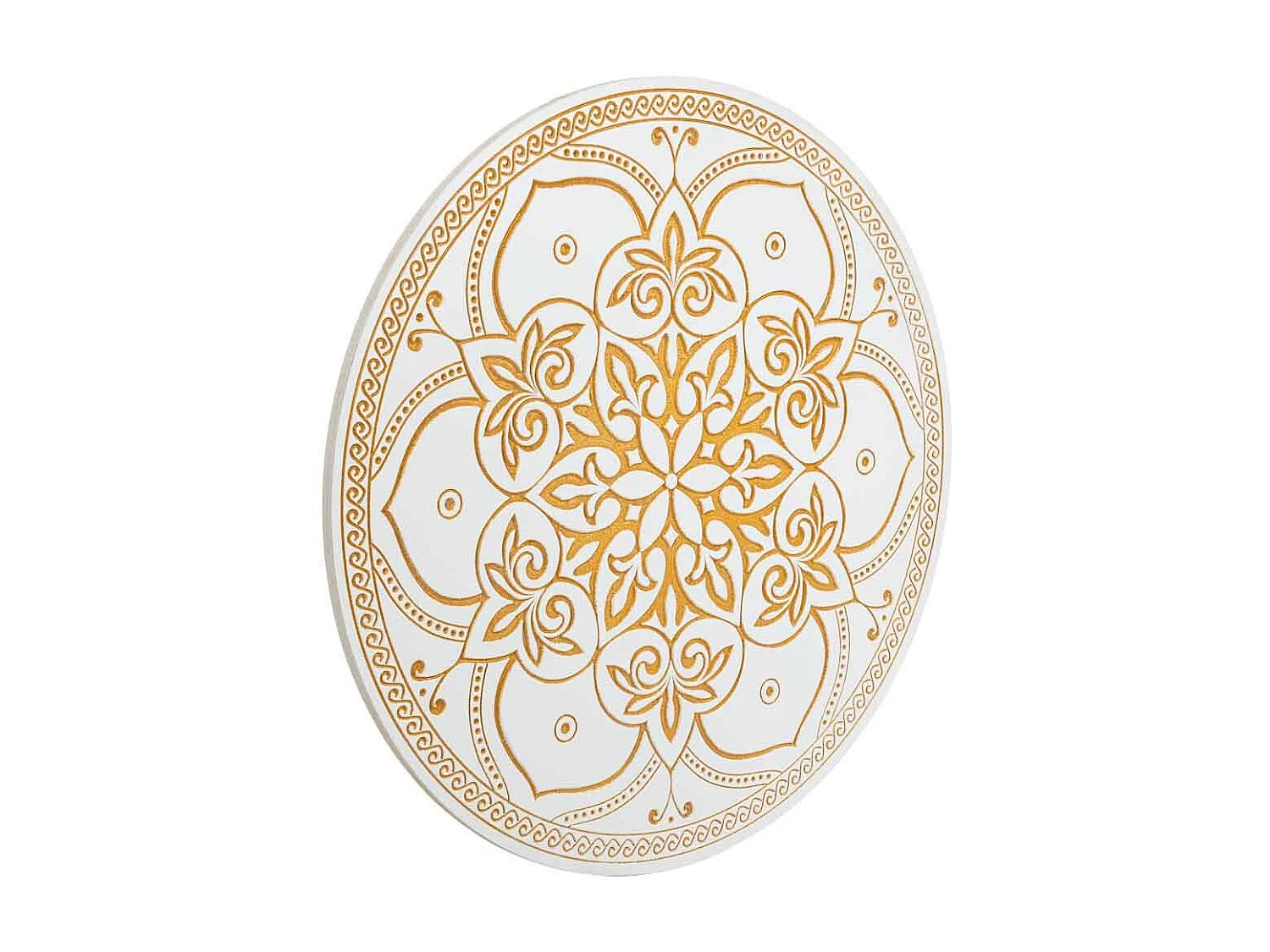 Pannello decorativo in legno intagliato bianco 60x2x60h