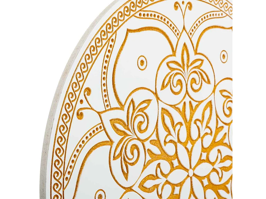 Pannello decorativo in legno intagliato bianco 60x2x60h