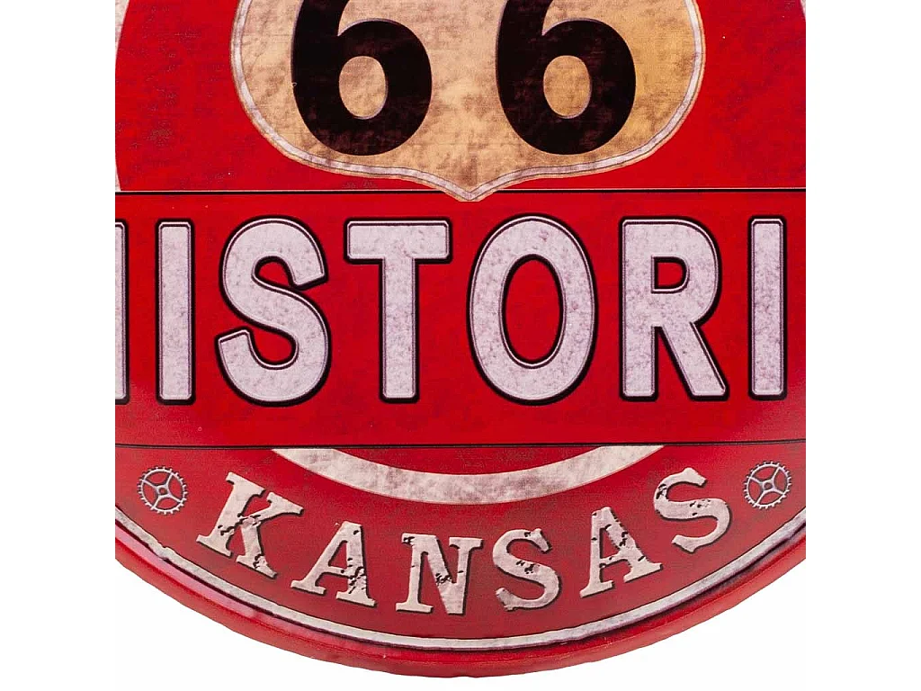 Wandplatte aus rotem Metall, D35x1h cm