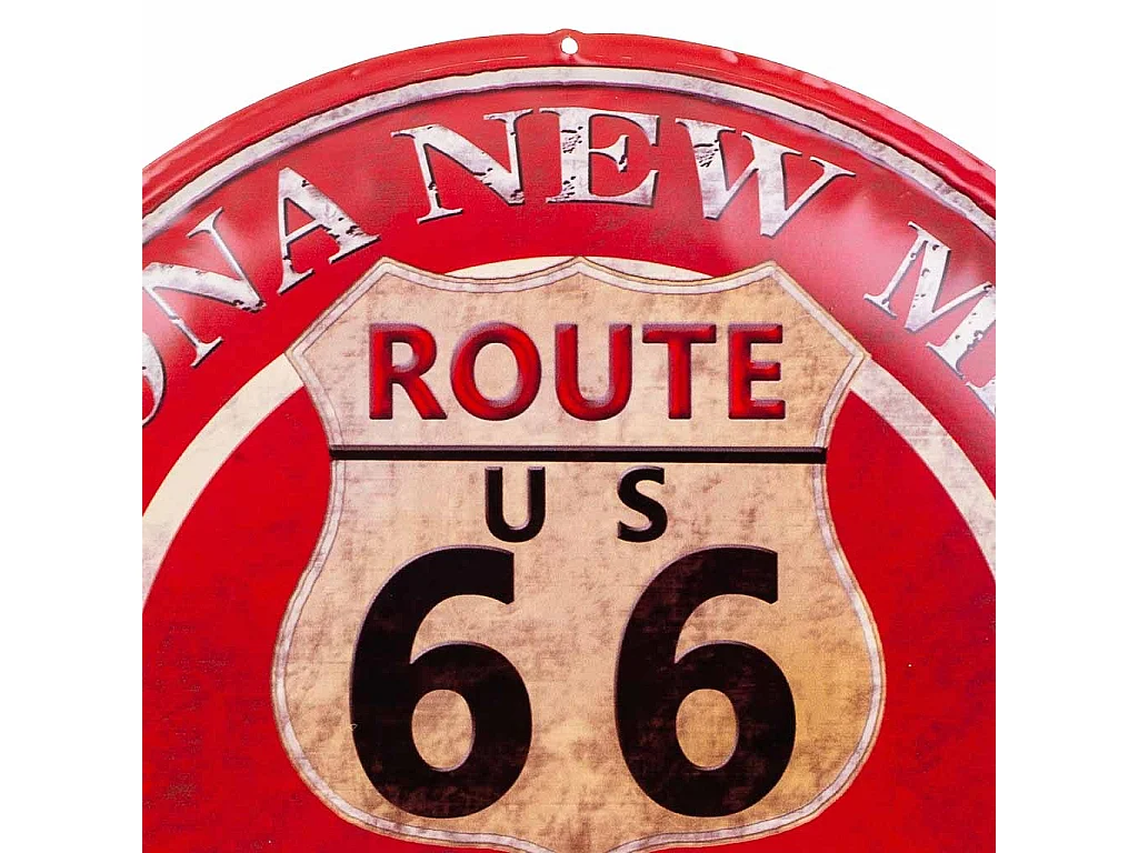 Wandplatte aus rotem Metall, D35x1h cm