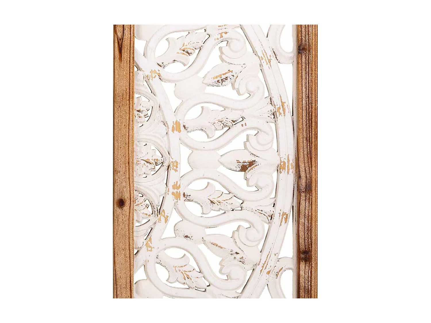 Braunes Wandbild aus geschnitztem Holz, 90x2,5x90 cm