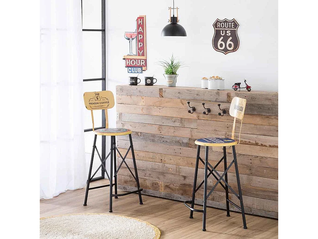 Rote Metallwandplatte 32x60x1h cm