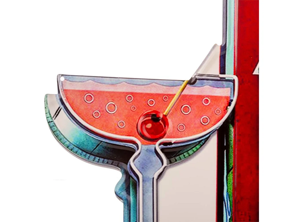 Rote Metallwandplatte 32x60x1h cm