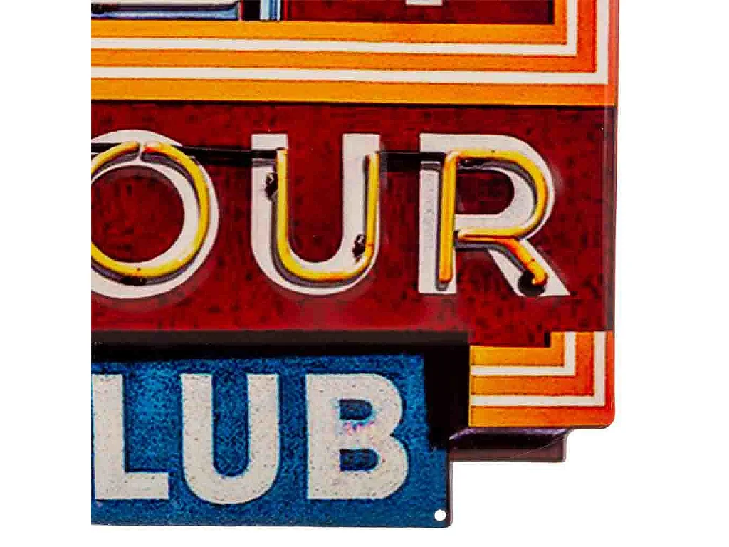 Rote Metallwandplatte 32x60x1h cm