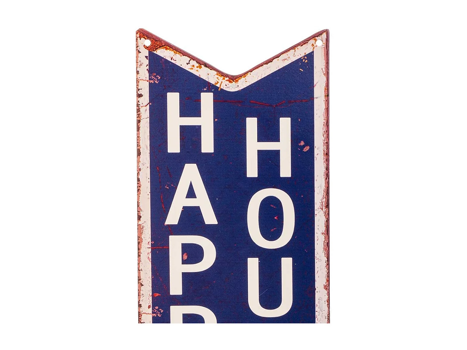 Placa de de pared de metal azul 19x50x0,6h cm