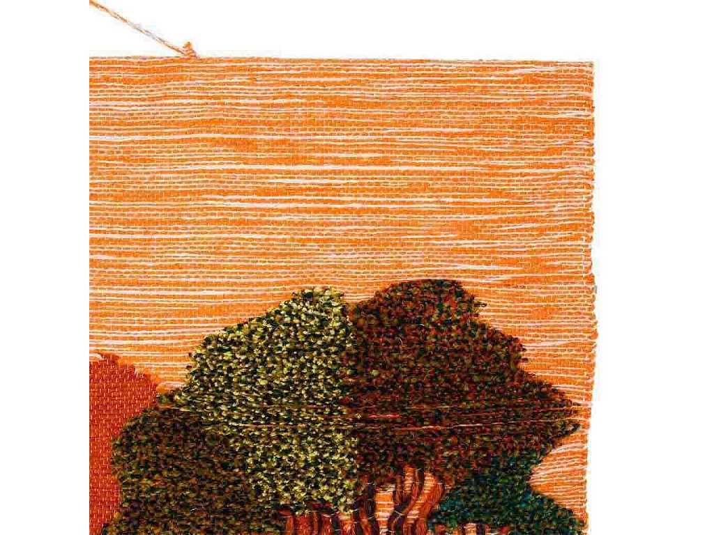 Tapeçaria decorativa de juta tecida 100x80cm