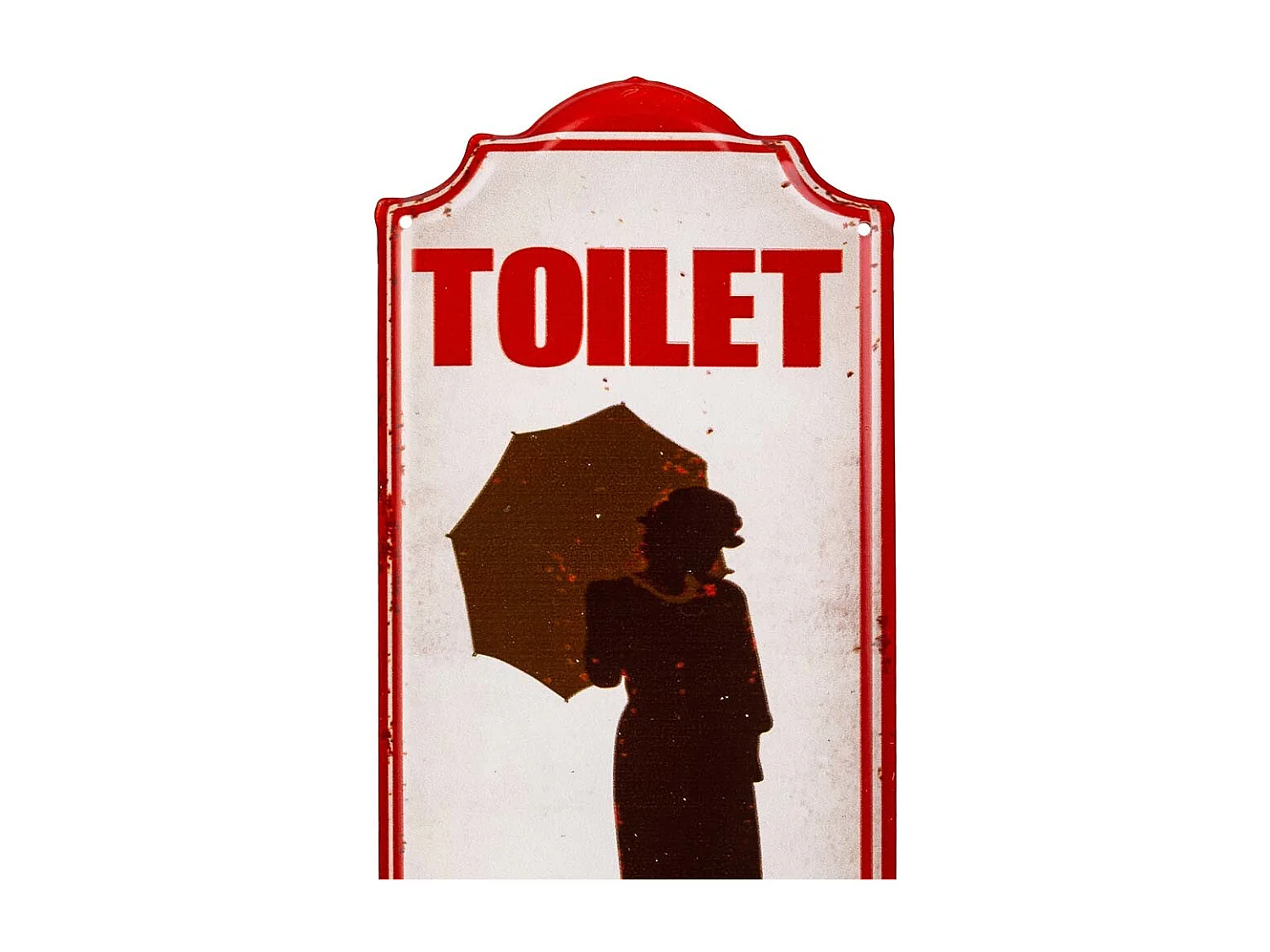 Placa de de metal roja 15x38x1