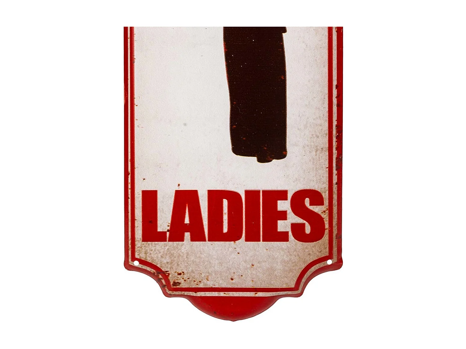 Placa de de metal roja 15x38x1