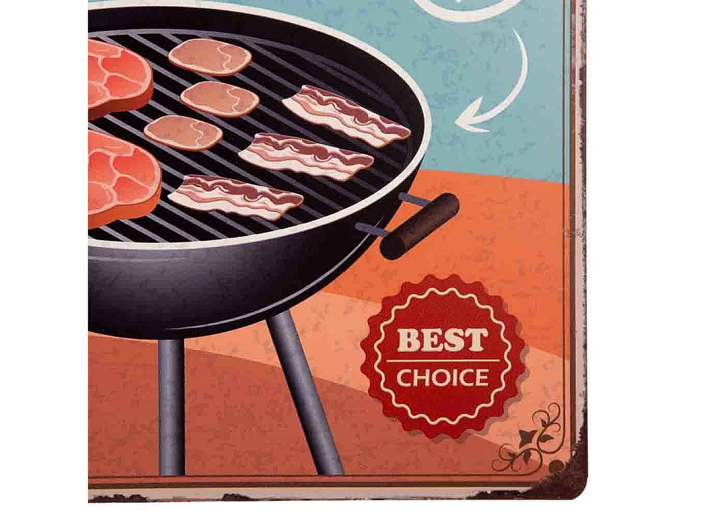 Placa de de pared de metal azul 30x30x0,06