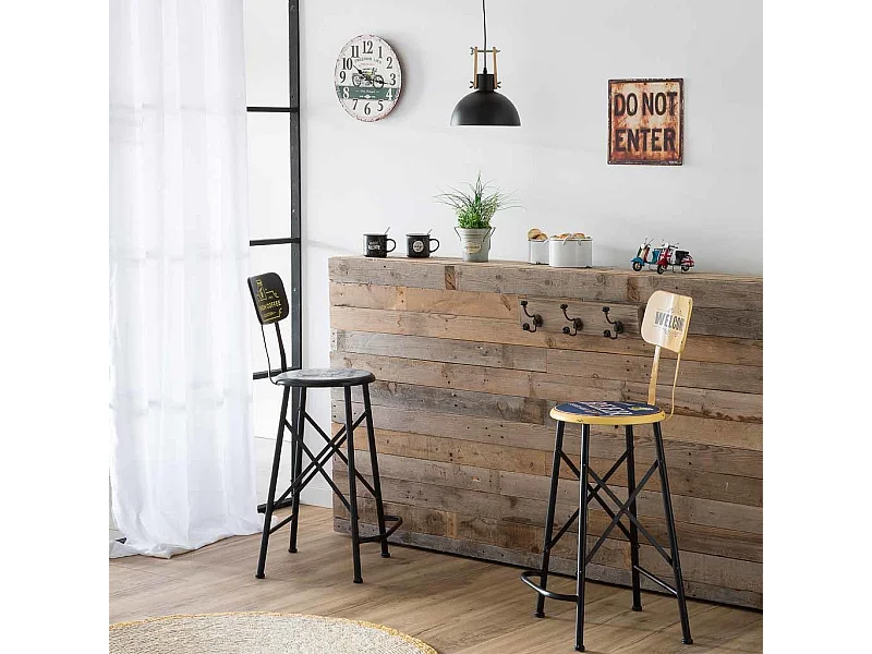 Braune Metallwandplatte 30x30x0,06h cm