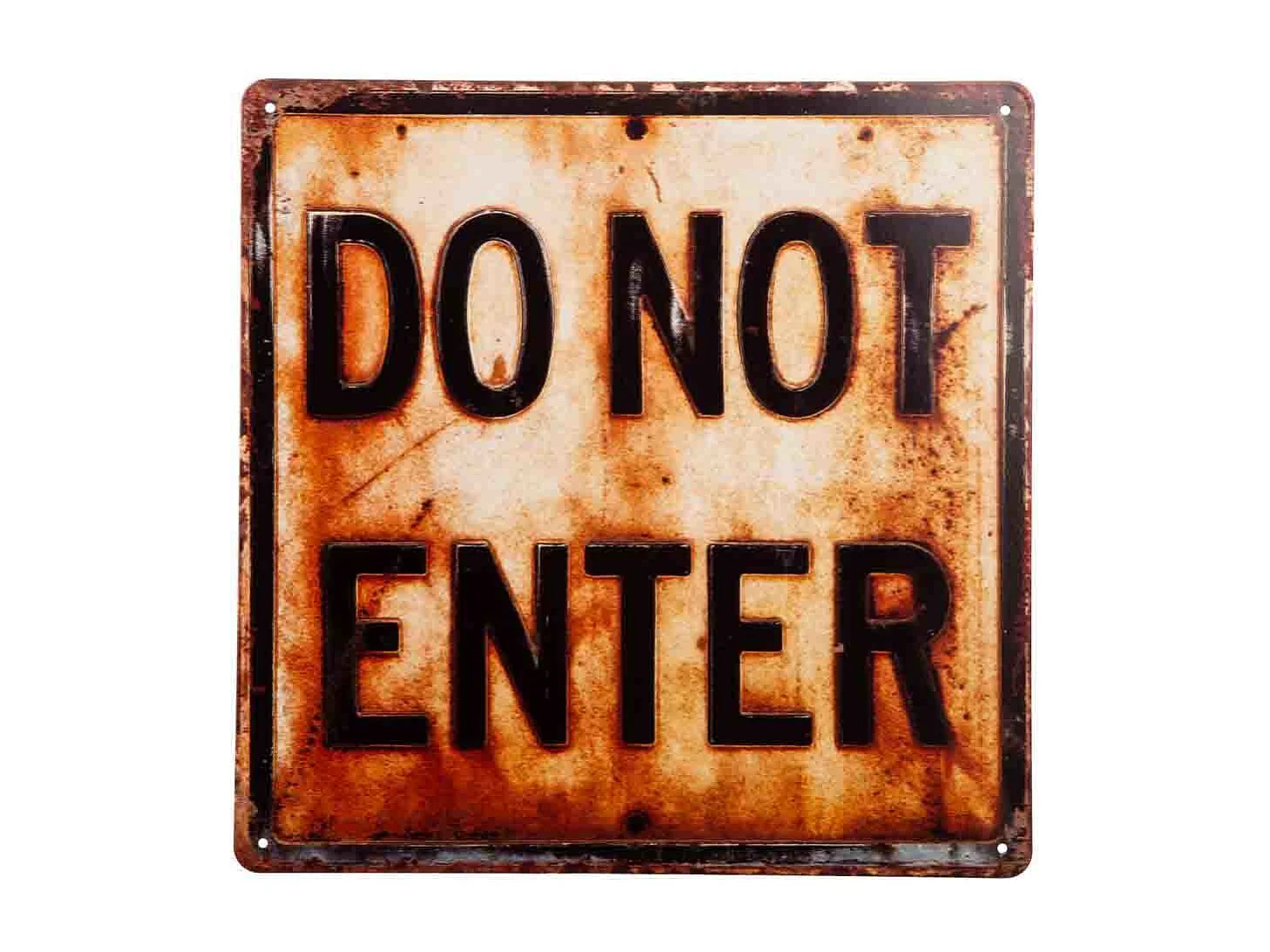 Piastra da parete in metallo marrone 30x30x0,06h