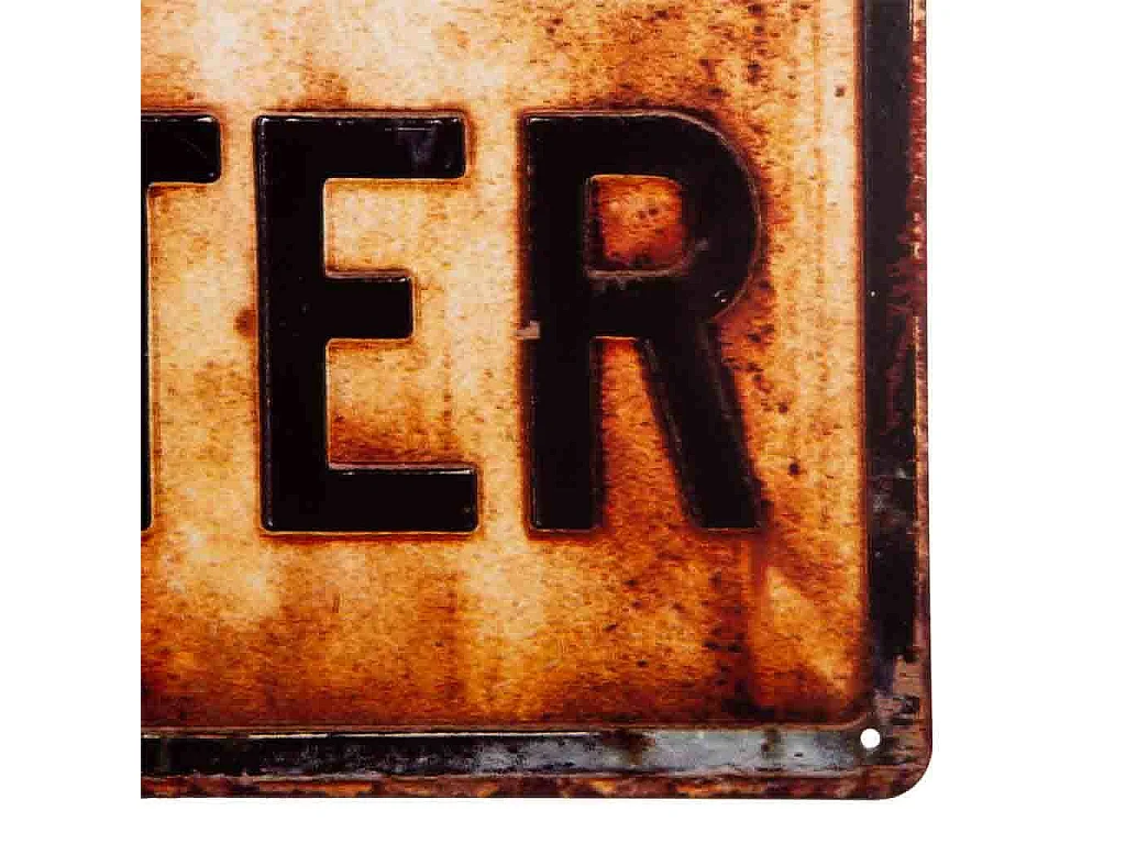 Piastra da parete in metallo marrone 30x30x0,06h