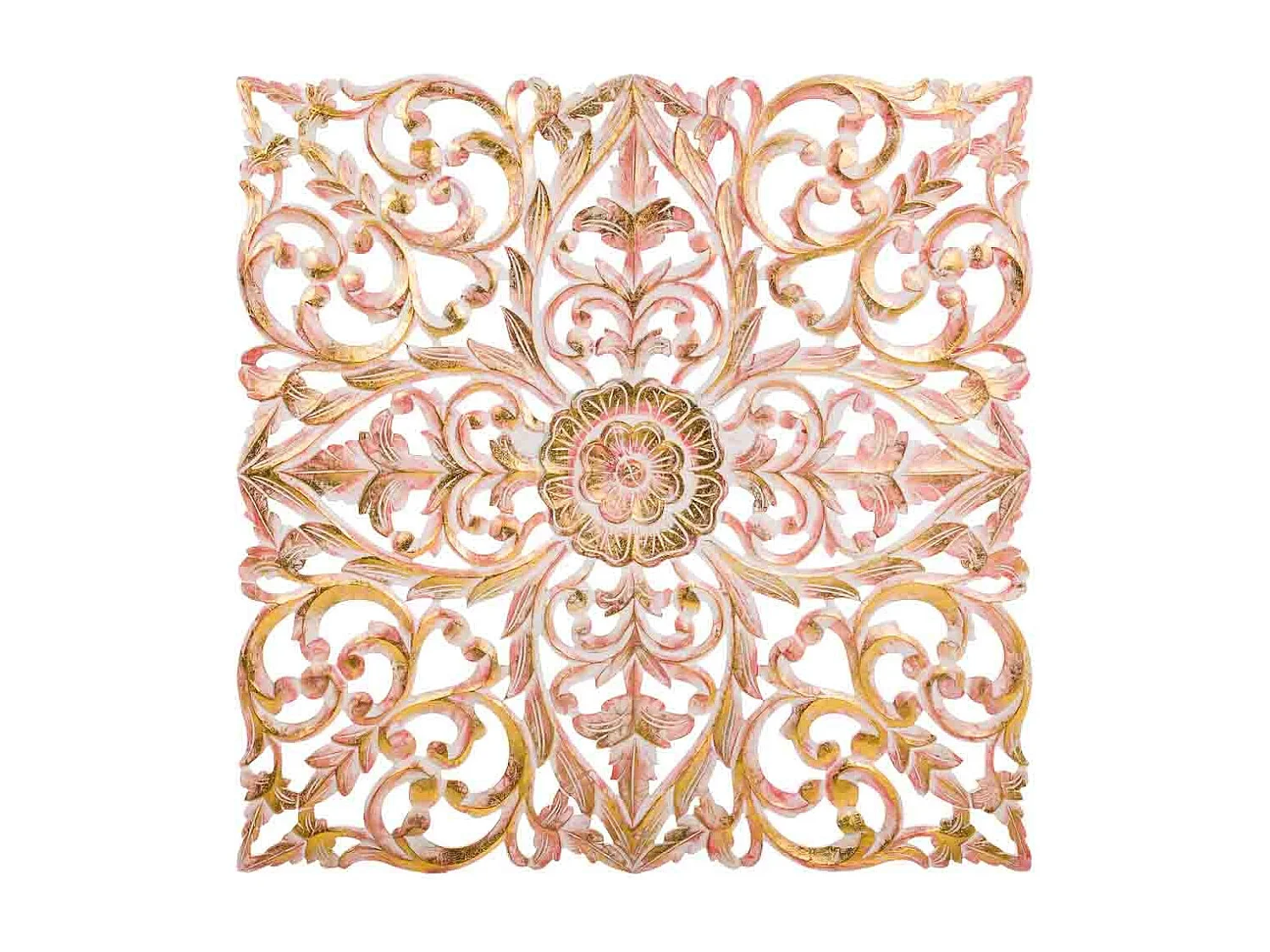 Panneau artisanal en bois blanc 90x90x2,5h