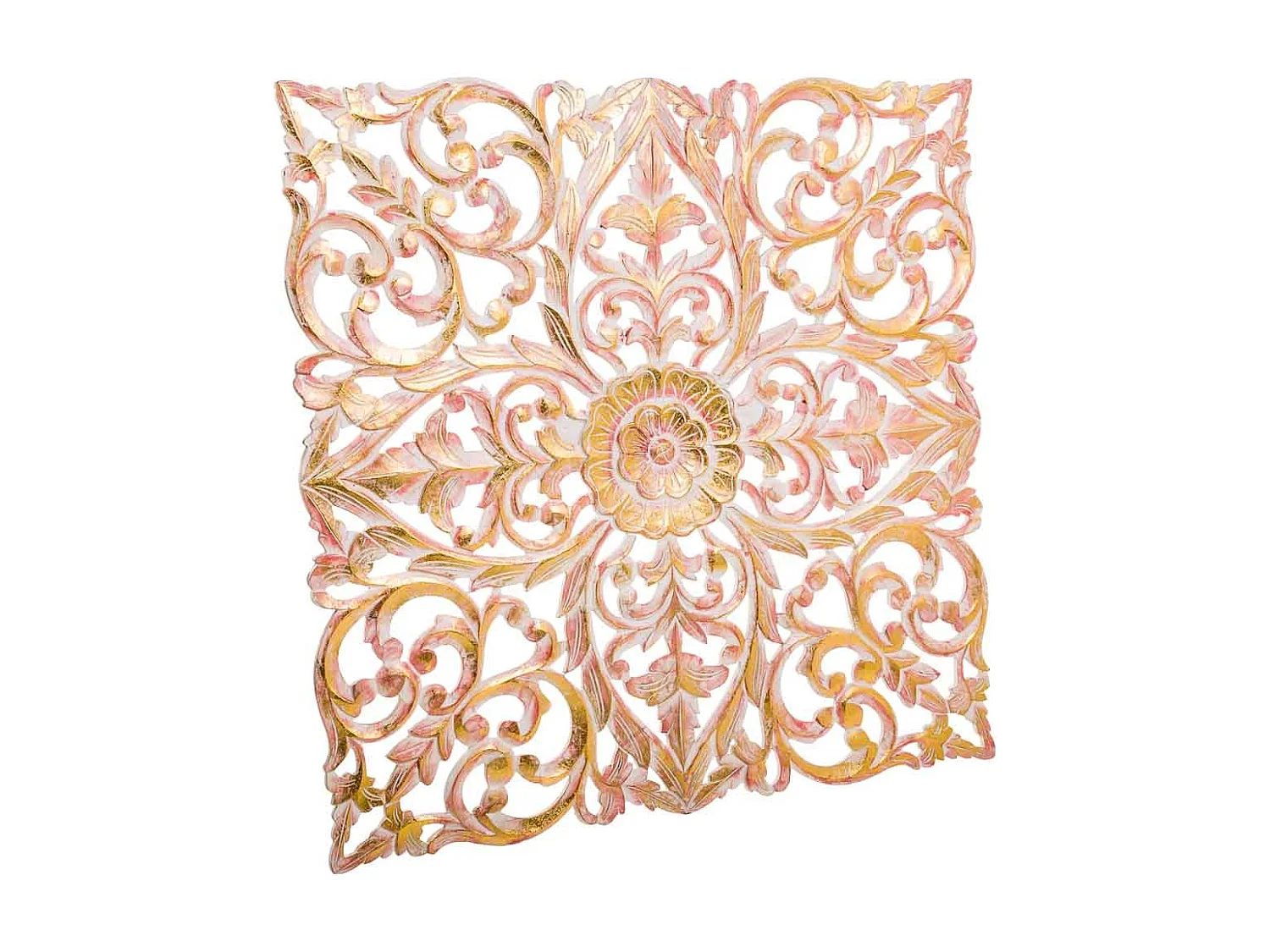 Panneau artisanal en bois blanc 90x90x2,5h