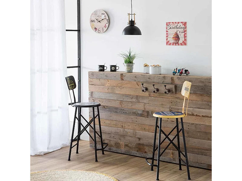 Piatto decorativo da parete in metallo 30x30x0,06h