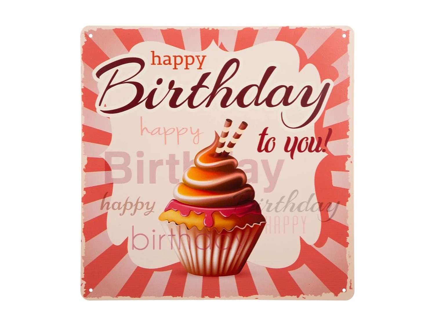 Wanddekorationsplatte aus Metall 30x30x0,06h cm