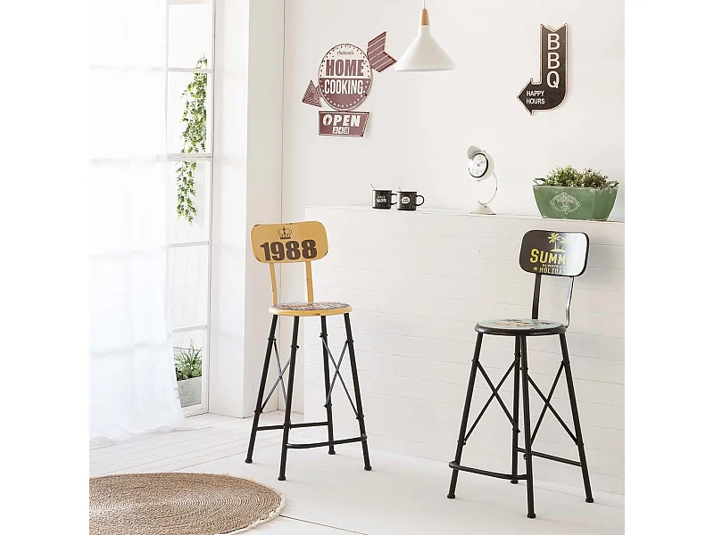 Schwarze Metallwandplatte 19x50x0,6h cm