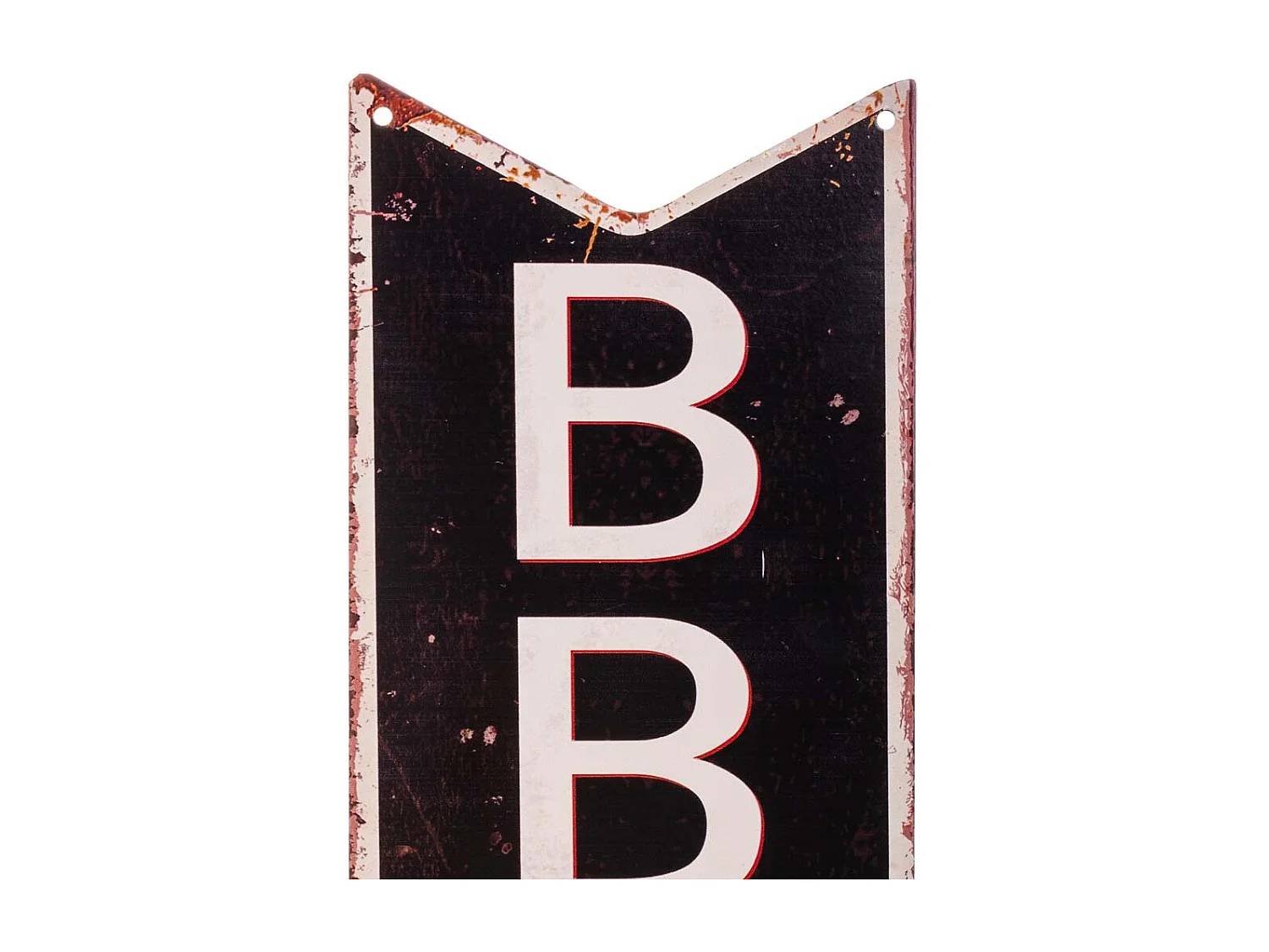 Placa de de pared de metal negra 19x50x0,6h cm