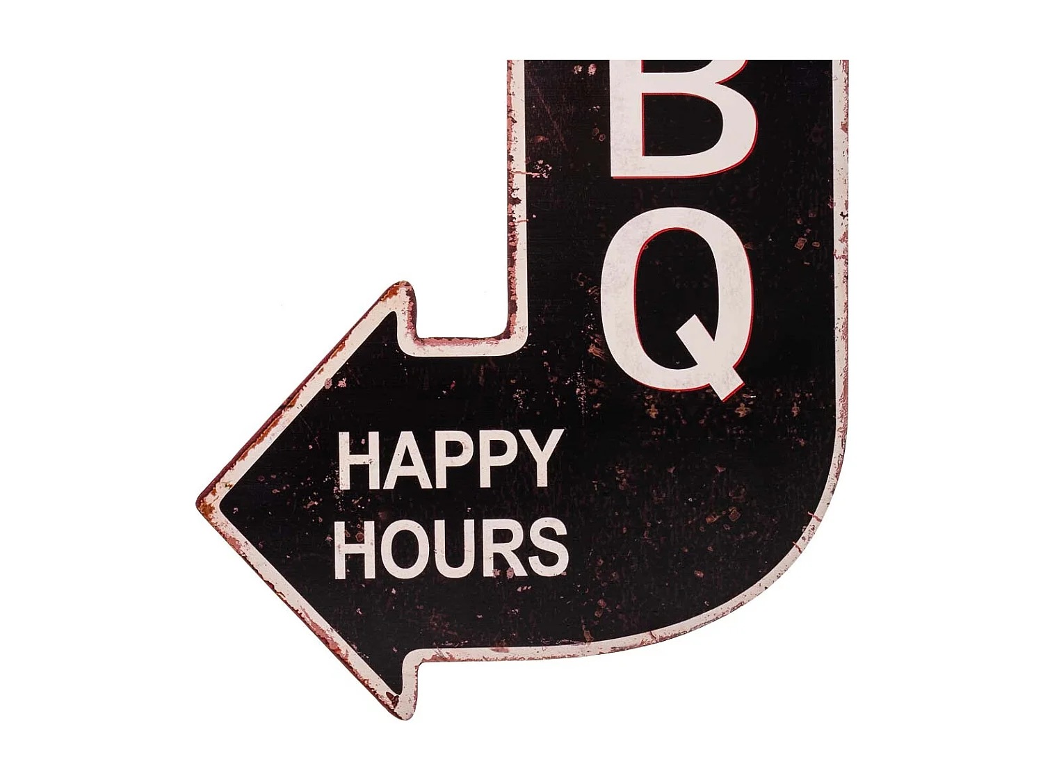 Placa de de pared de metal negra 19x50x0,6h cm