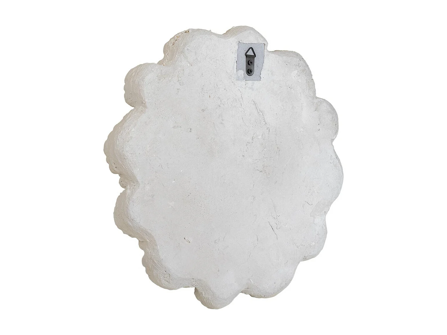 Weiß geschnitzte dekorative Holzplatte 41x8x41h cm