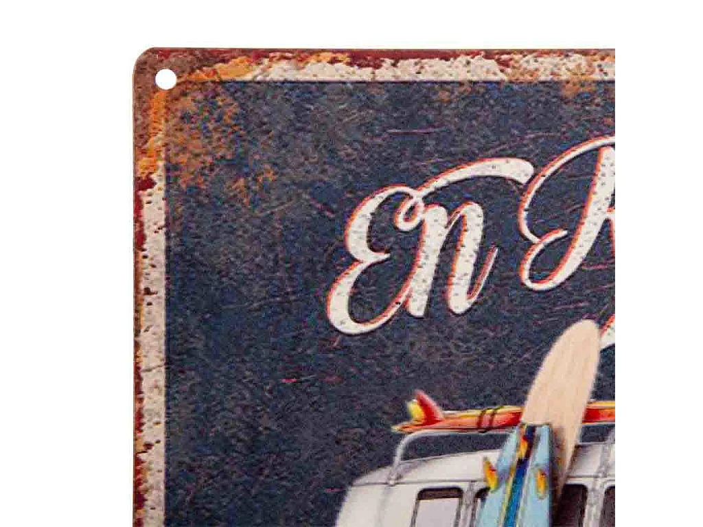 Placa de de pared de metal azul 30x30x0,06