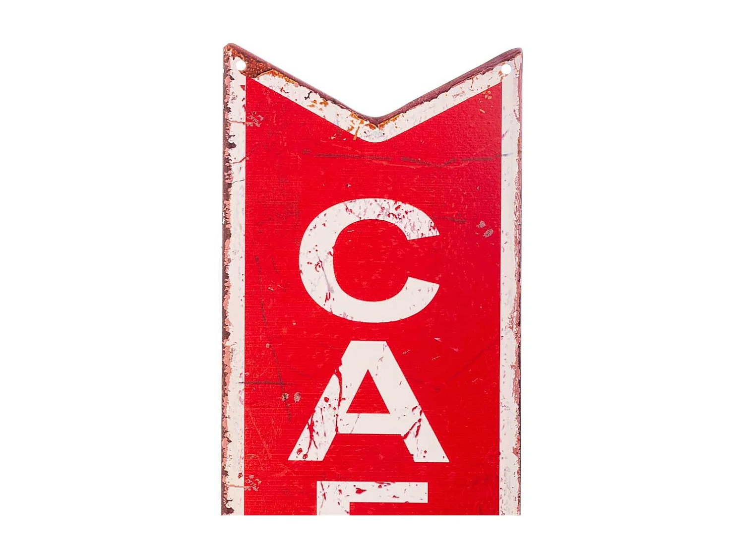 Placa de de pared de metal roja 19x50x0,6h cm