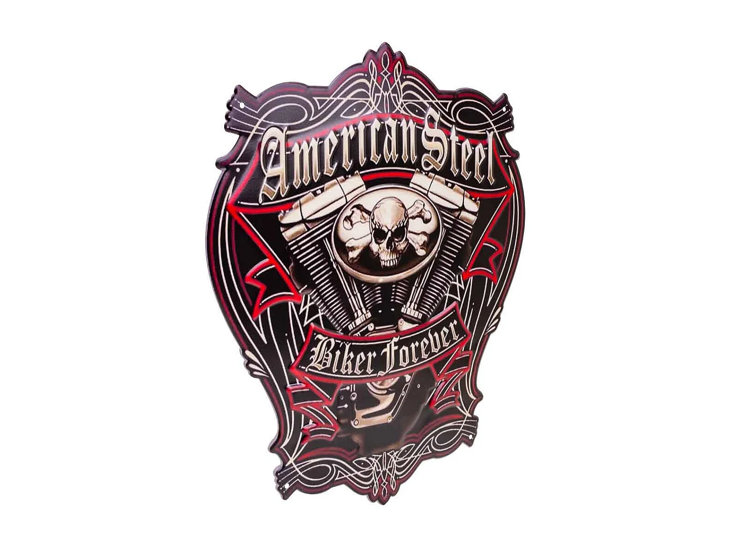 Schwarze Metallwandplatte 35x40x1h cm