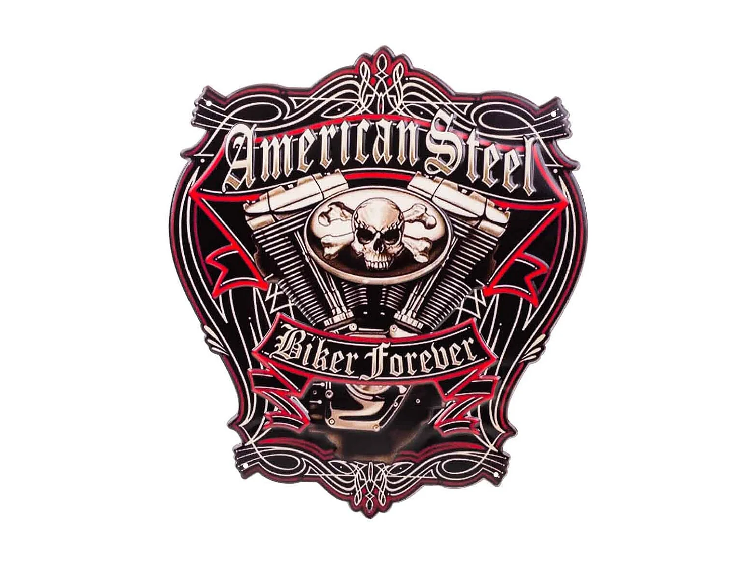 Schwarze Metallwandplatte 35x40x1h cm